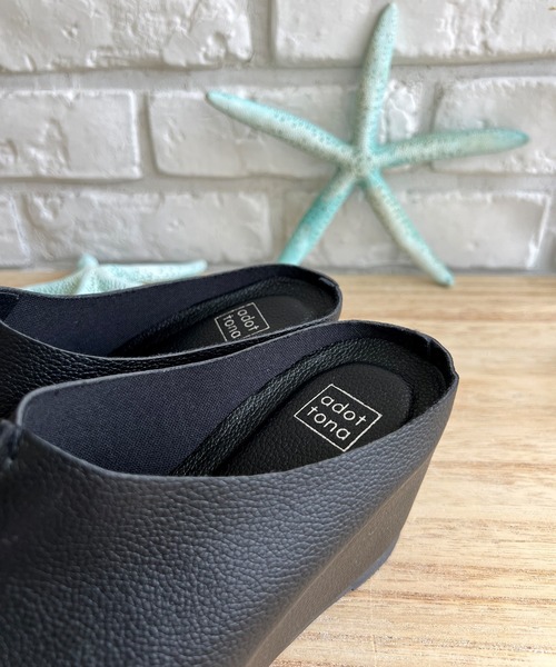 LUGG NAGG(ラグナグ)の「【addottona】【軽量】ウェッジサボ風ミュールサンダル(サンダル・レディース・シルバー/ブラック/ホワイト/ブロンズ/レオパード/ネイビー・LL/L/M/S)」の20枚目の写真