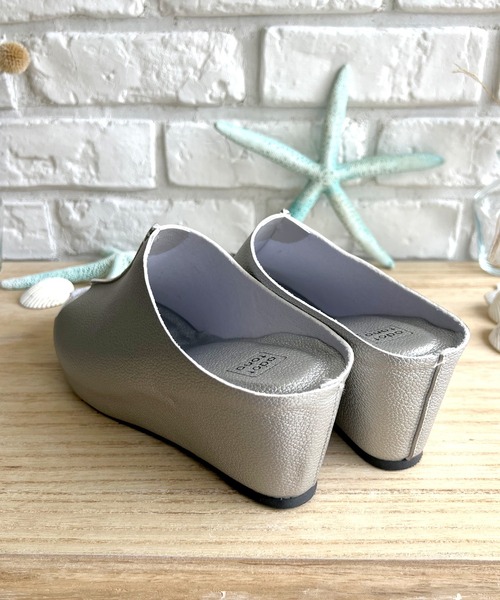 LUGG NAGG(ラグナグ)の「【addottona】【軽量】ウェッジサボ風ミュールサンダル(サンダル・レディース・シルバー/ブラック/ホワイト/ブロンズ/レオパード/ネイビー・LL/L/M/S)」の22枚目の写真