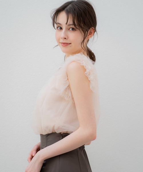 ニット セーター チュール切り替えニット レディース チュール切り替えニット | ニット | Noela OFFICIAL WEB STORE