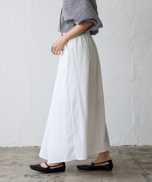 VitaFelice（ヴィータフェリーチェ）の「フロントタックスカート ラップスカート風（スカート・レディース・ホワイト/ブラック・FREE）」の20枚目の写真