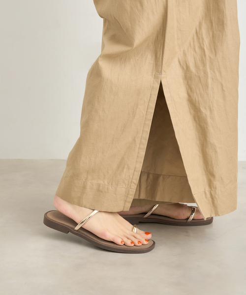 IENA♡NICOLAS LAINAS フラットサンダル 38 C-313-LT IENA サンダル NICOLAS LAINAS/ニコラスライナス フラット