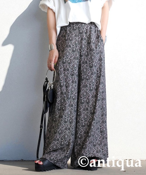 antiqua（アンティカ）の「総柄パンツ（その他パンツ・レディース・ピンク系その他/ブルー系その他・LARGE/MEDIUM）」の2枚目の写真