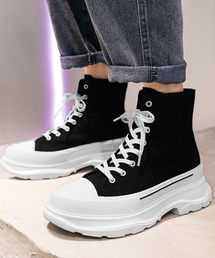 VIBGYOR | ボリューム 厚底ハイカットスニーカー 低身長/高身長(BL)(スニーカー)