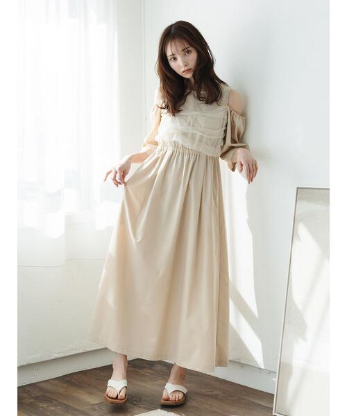 so4u（ソーフォーユー）の「2WAYオフショルワンピース（ワンピース・レディース・ブラック/ベージュ・S/M）」の3枚目の写真