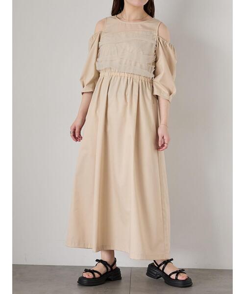 so4u（ソーフォーユー）の「2WAYオフショルワンピース（ワンピース・レディース・ブラック/ベージュ・S/M）」の20枚目の写真