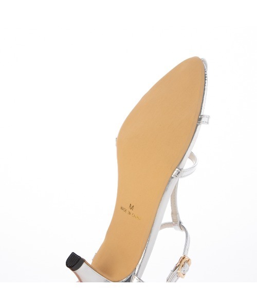 Realta（レアルタ）の「Realta(レアルタ)6cmヒールポインテッドトゥTストラップナローサンダル（サンダル・レディース・ブラック/ホワイト/シルバー・S/M/L/LL）」の18枚目の写真