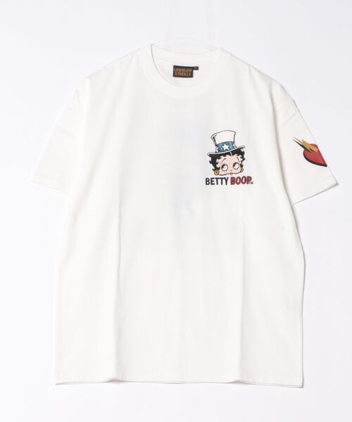 BETTY BOOP（ベティ・ブープ）の「LOWBLOW KNUCKLE / ローブローナックル / BETTY BOOP / I WANT YOU BETTY Tシャツ(M2)（Tシャツ/カットソー・メンズ・サンドベージュ/ホワイト/ブラック・M/L/XL/XXL）」の8枚目の写真