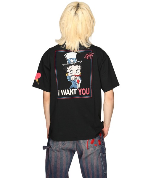 BETTY BOOP（ベティ・ブープ）の「LOWBLOW KNUCKLE / ローブローナックル / BETTY BOOP / I WANT YOU BETTY Tシャツ(M2)（Tシャツ/カットソー・メンズ・サンドベージュ/ホワイト/ブラック・M/L/XL/XXL）」の11枚目の写真