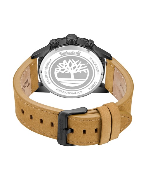 Timberland(ティンバーランド)の「「Timberland/ティンバーランド」クロノグラフ レザーストラップ/シリコンストラップ(アナログ腕時計・メンズ・ブラック×グリーン/ブルー/タン・44mm)」の5枚目の写真