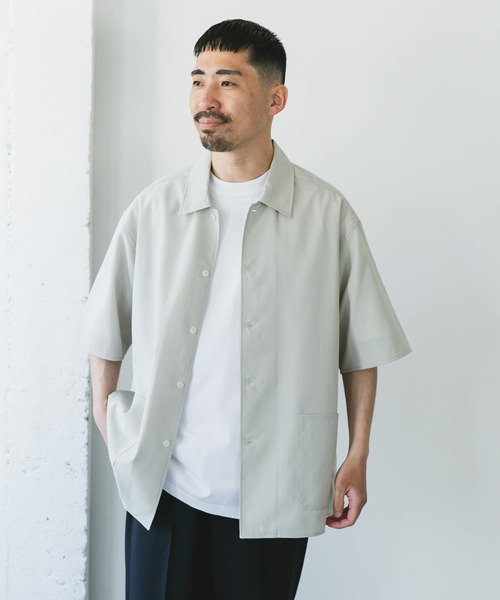 URBAN RESEARCH DOORS（アーバンリサーチドアーズ）の「『XLサイズ/WEB限定』『UR TECH DRYLUXE』SHORT-SLEEVE SHIRTS（シャツ/ブラウス・メンズ・ブラック/ネイビー/グリーン/グリーン系その他/ベージュ系その他・MEDIUM/LARGE/X-LARGE）」の7枚目の写真
