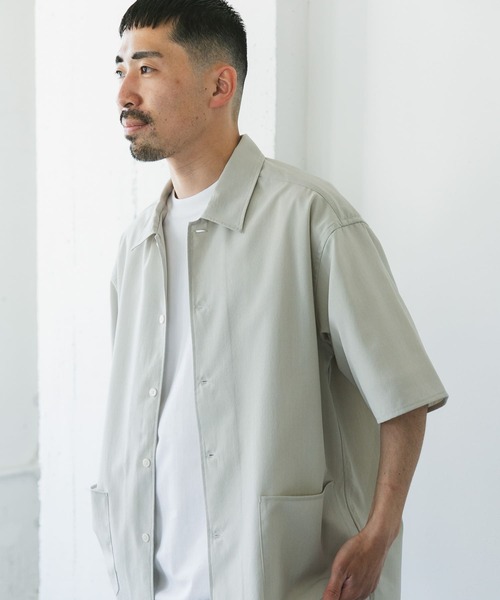 URBAN RESEARCH DOORS（アーバンリサーチドアーズ）の「『XLサイズ/WEB限定』『UR TECH DRYLUXE』SHORT-SLEEVE SHIRTS（シャツ/ブラウス・メンズ・ブラック/ネイビー/グリーン/グリーン系その他/ベージュ系その他・MEDIUM/LARGE/X-LARGE）」の9枚目の写真