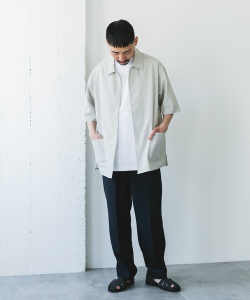 URBAN RESEARCH DOORS（アーバンリサーチドアーズ）の「『XLサイズ/WEB限定』『UR TECH DRYLUXE』SHORT-SLEEVE SHIRTS（シャツ/ブラウス・メンズ・ブラック/ネイビー/グリーン/グリーン系その他/ベージュ系その他・MEDIUM/LARGE/X-LARGE）」の12枚目の写真