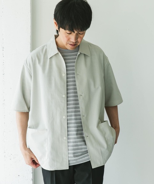 URBAN RESEARCH DOORS（アーバンリサーチドアーズ）の「『XLサイズ/WEB限定』『UR TECH DRYLUXE』SHORT-SLEEVE SHIRTS（シャツ/ブラウス・メンズ・ブラック/ネイビー/グリーン/グリーン系その他/ベージュ系その他・MEDIUM/LARGE/X-LARGE）」の14枚目の写真
