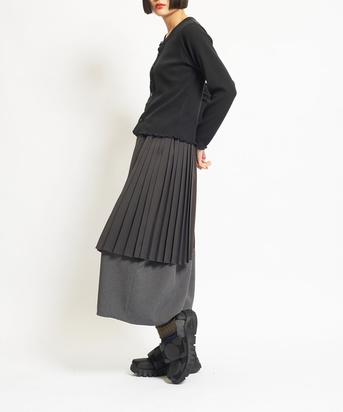 gomme（ゴム）の「エクセルツイル　プリーツパンツ（その他パンツ・レディース・ブラック/チャコールグレー・MEDIUM）」の5枚目の写真