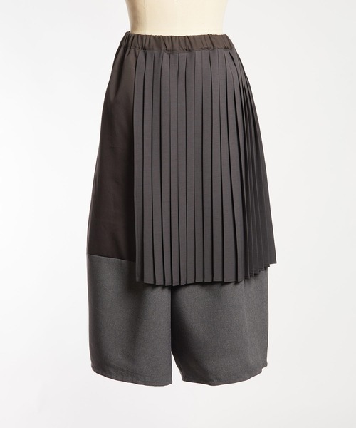 gomme（ゴム）の「エクセルツイル　プリーツパンツ（その他パンツ・レディース・ブラック/チャコールグレー・MEDIUM）」の10枚目の写真