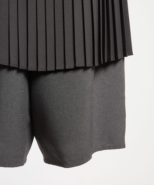 gomme（ゴム）の「エクセルツイル　プリーツパンツ（その他パンツ・レディース・ブラック/チャコールグレー・MEDIUM）」の16枚目の写真