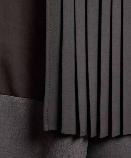 gomme（ゴム）の「エクセルツイル　プリーツパンツ（その他パンツ・レディース・ブラック/チャコールグレー・MEDIUM）」の17枚目の写真