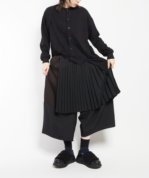 gomme（ゴム）の「エクセルツイル　プリーツパンツ（その他パンツ・レディース・ブラック/チャコールグレー・MEDIUM）」の8枚目の写真