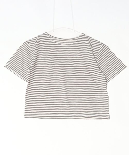 Per sist ence（パーシエンス）の「シアーボーダーショート丈Ｔシャツ（Tシャツ/カットソー・レディース・グレー/ブラウン/ネイビー・ONE SIZE）」の14枚目の写真