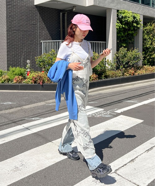 PILIT（ピリット）の「メッシュ刺繍キャミワンピース（ワンピース・レディース・ブラック/オフホワイト・FREE）」の7枚目の写真