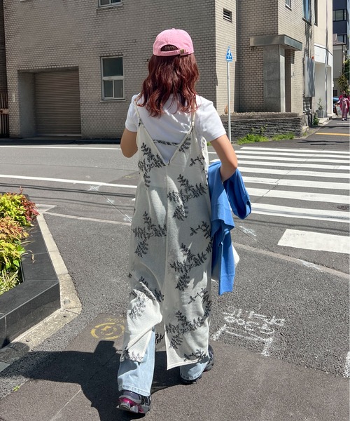 PILIT（ピリット）の「メッシュ刺繍キャミワンピース（ワンピース・レディース・ブラック/オフホワイト・FREE）」の5枚目の写真