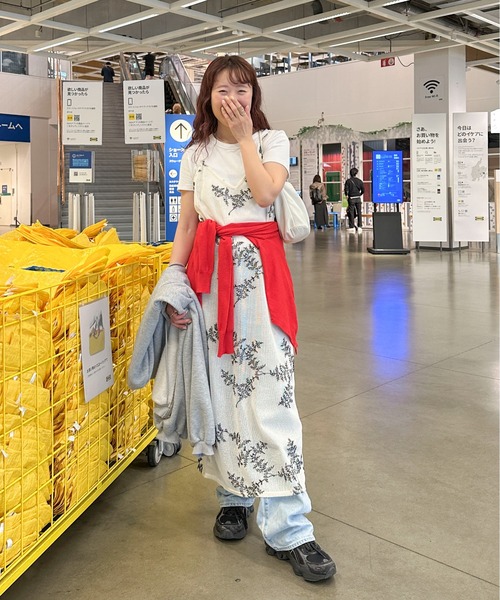 PILIT（ピリット）の「メッシュ刺繍キャミワンピース（ワンピース・レディース・ブラック/オフホワイト・FREE）」の17枚目の写真