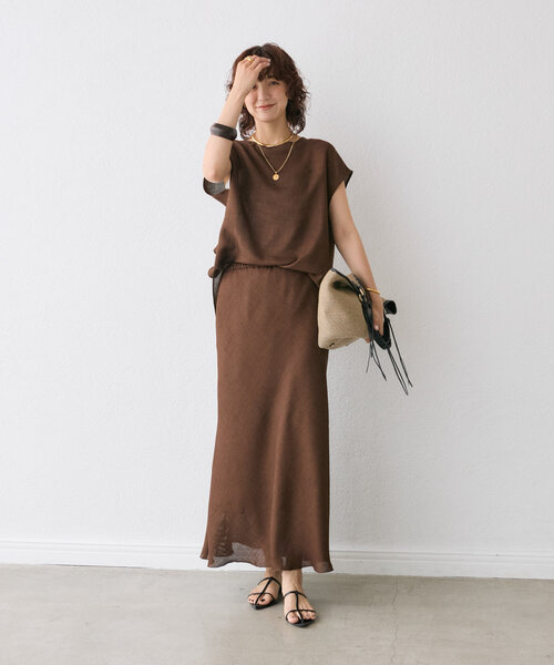 セットアップ対応可】メッシュバイアススカート（スカート