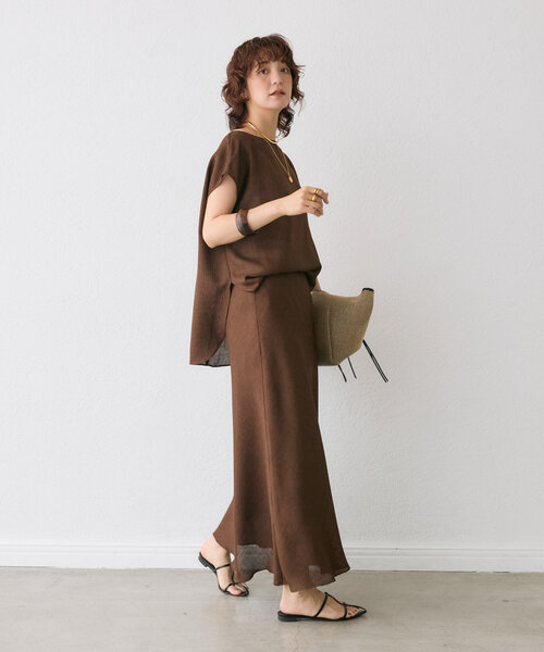 セットアップ対応可】メッシュバイアススカート（スカート