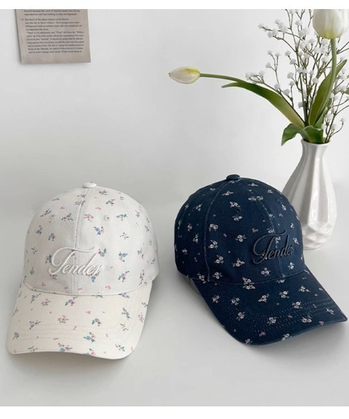 帽子(カモメ製)、グッド、パチンコ A'GEM/9 × .kom 『.KOM/ドットケーオーエム』 花柄 CAP