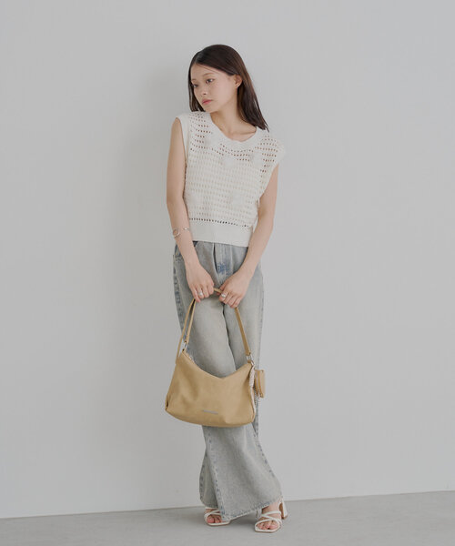 Chico（チコ）の「フラワーモチーフニットベスト（ベスト・レディース・ホワイト/ピンク/グレー系その他・FREE）」の12枚目の写真