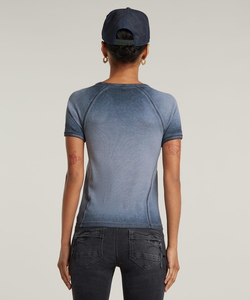 セール】ARMY RINGER SLIM TOP/ウォッシュ加工ブランドロゴ