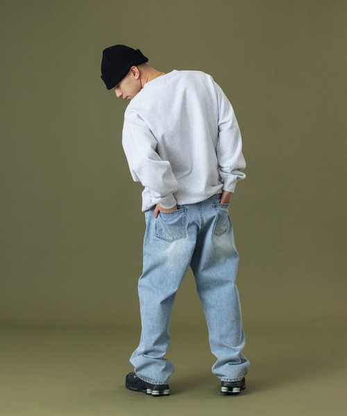 XLARGE(エクストララージ)の「OLD ENGLISH DENIM PANTS(デニムパンツ・メンズ・ブラック/ライトインディゴブルー・30inch/32inch/34inch/36inch)」の6枚目の写真