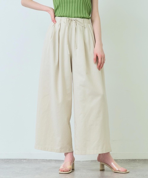 Settimissimo(セッティミッシモ)の「フレンチリネン イージーワイドパンツ(その他パンツ・レディース・レッド/オフホワイト・FREE)」の3枚目の写真