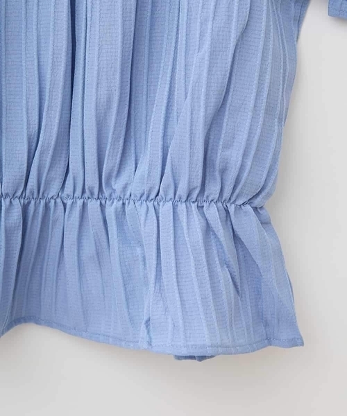 a.v.v（アーヴェヴェ）の「[100-160]【セットアップも出来る】袖レースアップオフショルブラウス（シャツ/ブラウス・キッズ・ブラック/ブルー・110/100/160/120/130/150/140）」の9枚目の写真