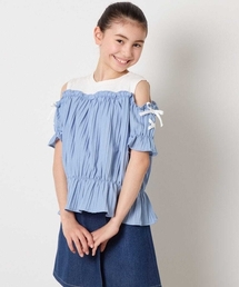 a.v.v | [100-160]【セットアップも出来る】袖レースアップオフショルブラウス(シャツ/ブラウス)