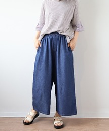 デニム ワイドパンツ ガウチョパンツ⭐︎Lサイズ 140-150]デニムワイドパンツ(ガウチョ・ワイドパンツ) | a.v.v