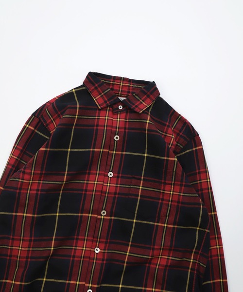 OMNIGOD（オムニゴッド）の「[OMNIGOD mens / オムニゴッド] コットンギャバチェック スプレッドカラーシャツ（シャツ/ブラウス・メンズ・レッド系その他/グリーン系その他・4/3/2）」の16枚目の写真