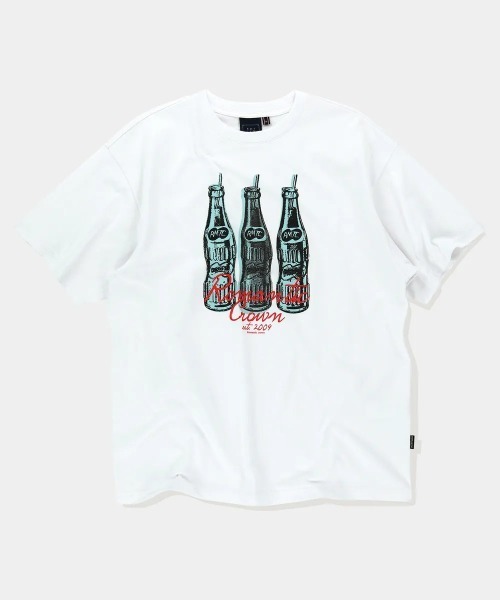 tシャツ A'GEM/9 × .kom 「ROMANTIC CROWN/ロマンティック クラウン」Glass Drawing T-Shirt/グラスド A'GEM/9 × .kom 『ROMANTIC CROWN/ロマンティック クラウン