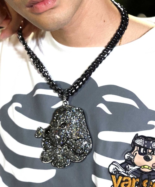 GALFY（ガルフィー）の「GALFY-黒光りブリンブリンネックレス
