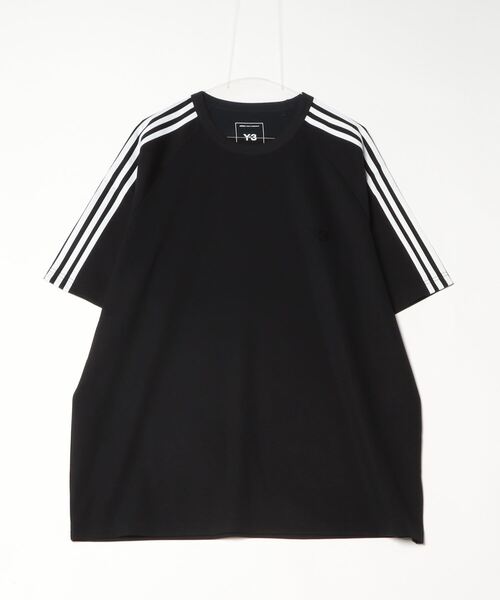 Y-3(ワイスリー)の「Y-3 SHORT SLEEVE TEE 3-STRIPES(Tシャツ/カットソー・メンズ・ブラック・XX-SMALL/X-SMALL/SMALL/MEDIUM/LARGE/X-LARGE/XX-LARGE)」の2枚目の写真