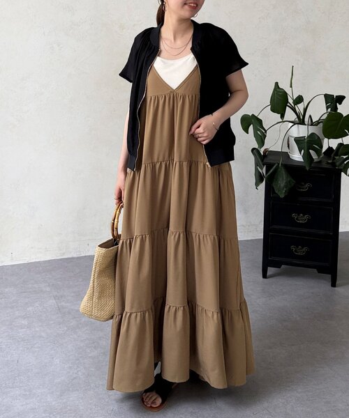 Chez toi（シェトワ）の「ドットキャミワンピース（ワンピース・レディース・ブラック/ベージュ/ネイビー/ブラック系その他・FREE）」の16枚目の写真