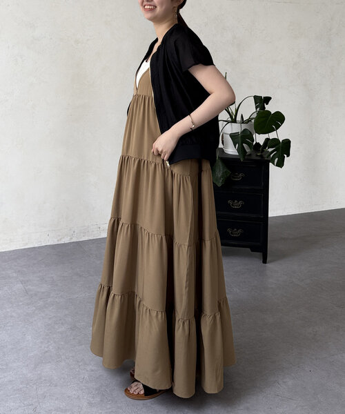 Chez toi（シェトワ）の「ドットキャミワンピース（ワンピース・レディース・ブラック/ベージュ/ネイビー/ブラック系その他・FREE）」の18枚目の写真