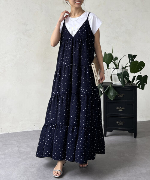 ドットキャミワンピース（ワンピース）｜Chez toi（シェトワ）の