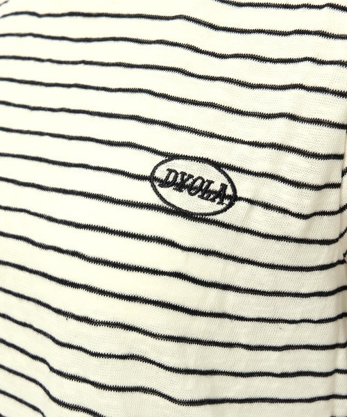 Rejoule(リジュール)の「ワンポイントロゴ刺繍 カラーボーダーTシャツ(Tシャツ/カットソー・レディース・ブラック/レッド/ベージュ・FREE)」の16枚目の写真