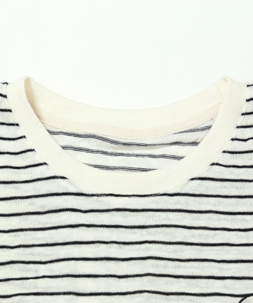Rejoule(リジュール)の「ワンポイントロゴ刺繍 カラーボーダーTシャツ(Tシャツ/カットソー・レディース・ブラック/レッド/ベージュ・FREE)」の18枚目の写真