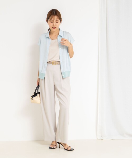 【NOLLEY'S】カフス裾リブシフォンシャツ Nolley's』カフス裾リブシフォンブラウス | petitluxe