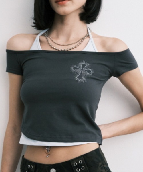 tシャツ A'GEM/9 × .kom 「MIDNIGHT MOVE/ミッドナイトムーブ」 AG CROSS T-SHIRT/AG クロス半袖Tシャツ A'GEM/9 × .kom 『MIDNIGHT MOVE/ミッドナイトムーブ』 AG CROSS