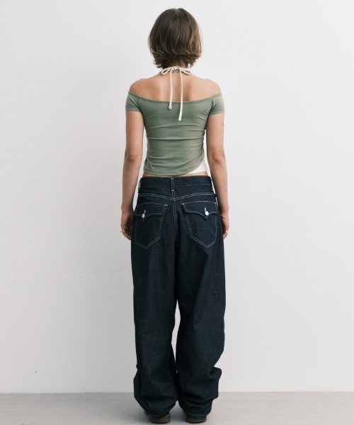 Midnight Move（ミッドナイトムーブ）の「A'GEM/9 × .kom 『MIDNIGHT MOVE/ミッドナイトムーブ』 AG CROSS T-SHIRT/AG クロス半袖Tシャツ（Tシャツ/カットソー・レディース・ホワイト/カーキ/チャコールグレー・FREE）」の16枚目の写真