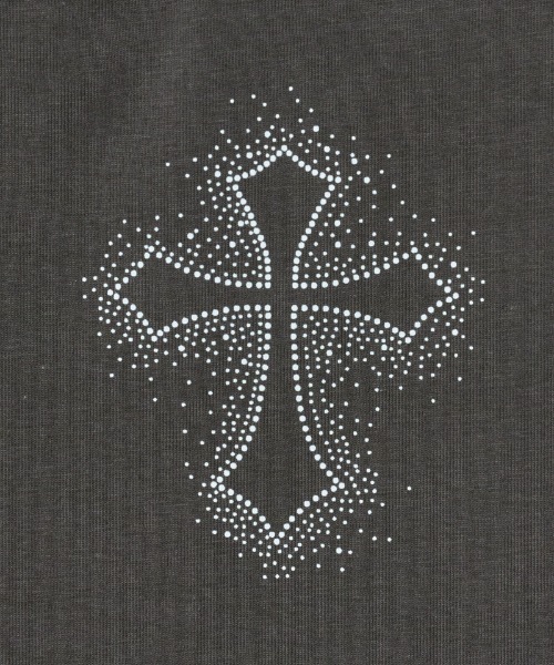 Midnight Move（ミッドナイトムーブ）の「A'GEM/9 × .kom 『MIDNIGHT MOVE/ミッドナイトムーブ』 AG CROSS T-SHIRT/AG クロス半袖Tシャツ（Tシャツ/カットソー・レディース・ホワイト/カーキ/チャコールグレー・FREE）」の22枚目の写真