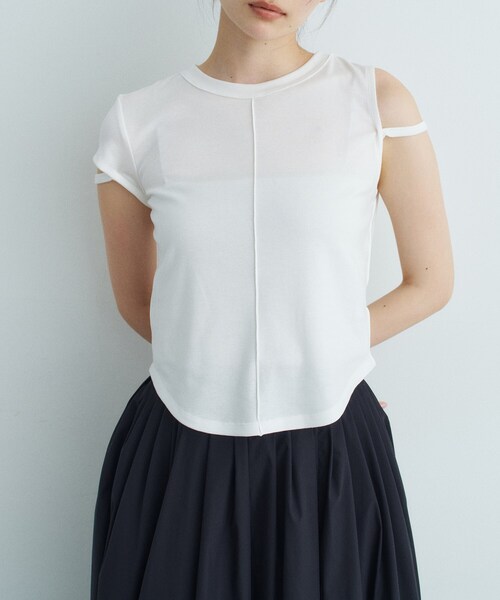 CODE A（コードエー）の「compact edge tee（Tシャツ/カットソー・レディース・ライトブルー/ホワイト/ライトイエロー系/ダークグレー・00）」の10枚目の写真